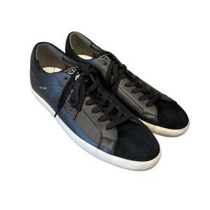 Sam Edelman Black Aubrie Lace Up Leather Sneakers Sz 11 M